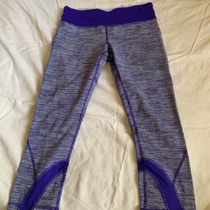 Women's Heathered Purple Athletic Capris